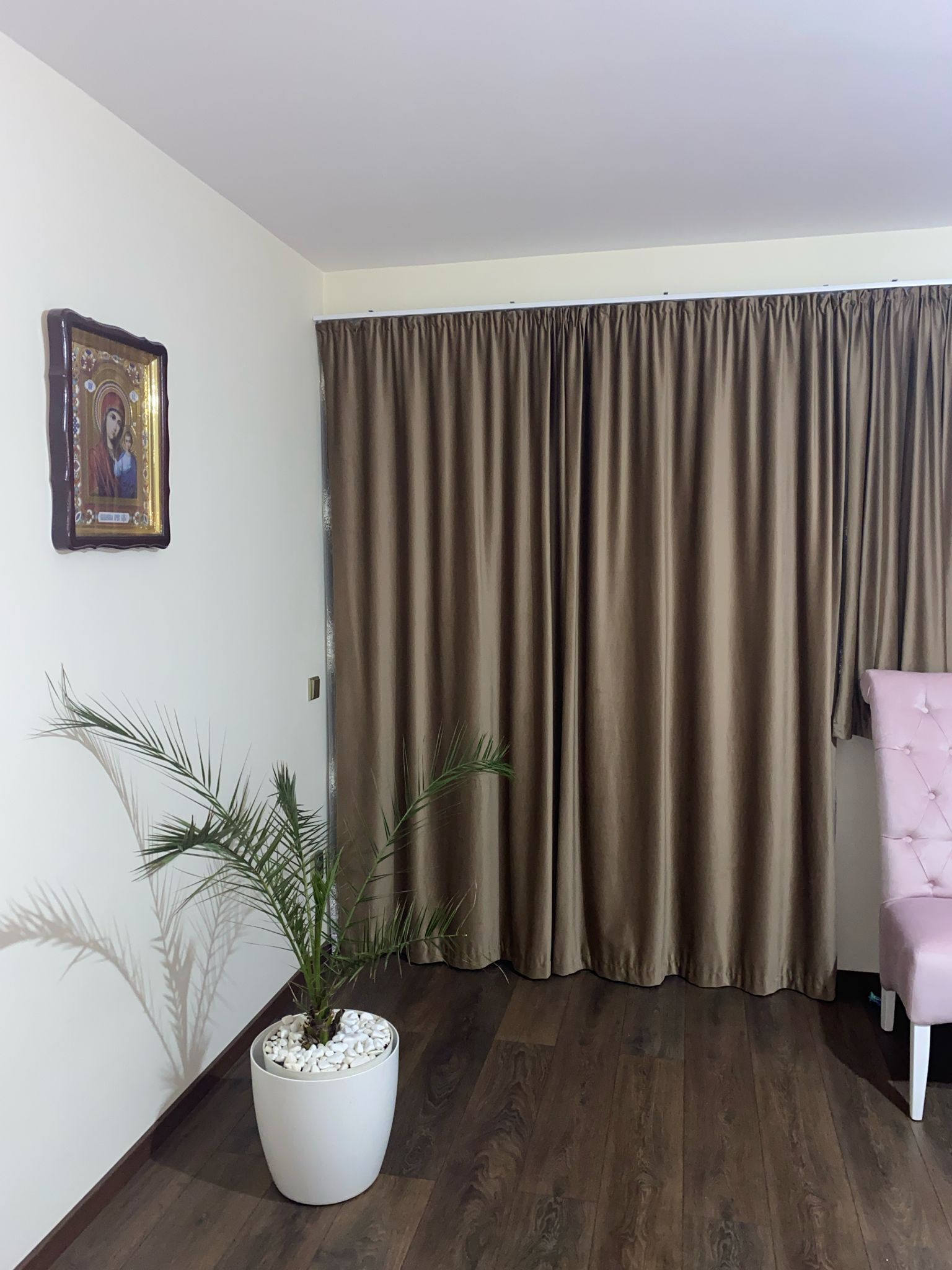 Draperie catifea maro, blackout